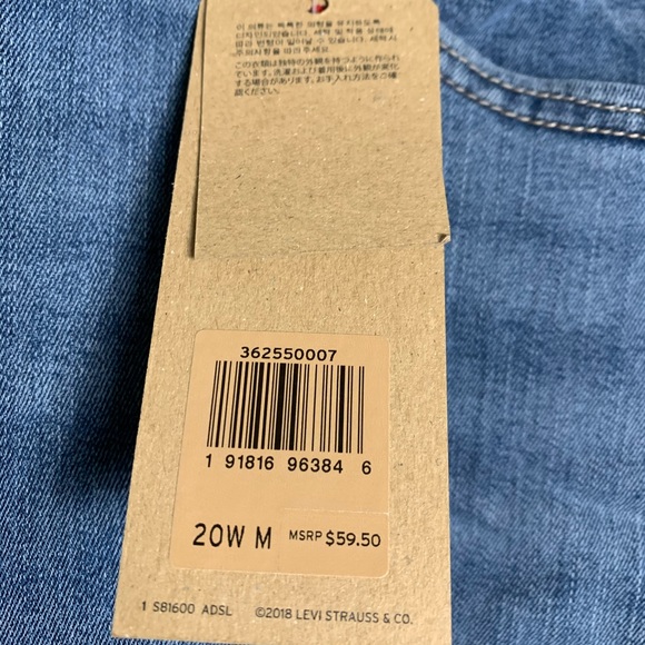 Levi's Sculpt 711 Skinny Outta Time Blue Jeans Plus Size 24W - Picture 5 of 9